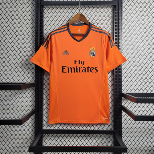 Retro Camisetas de Futbol 2013-2014 Real Madrid 3rd Away Yellow Vintage Soccer Jersey Real Football Shirt