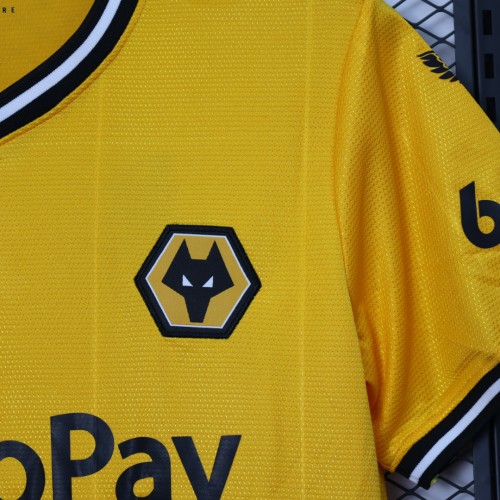 Fan Version 2023-2024 Wolverhampton Wanderers Home Football Shirt