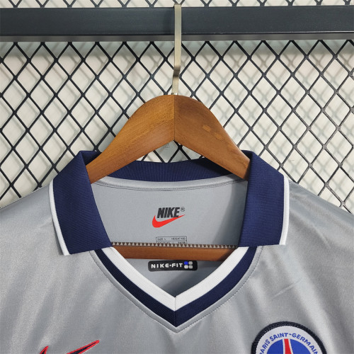Retro Jersey 2000 PSG Away Grey Soccer Jersey Vintage Paris Football Maillot
