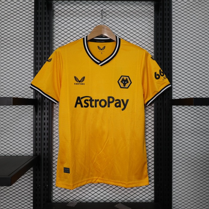 Fan Version 2023-2024 Wolverhampton Wanderers Home Football Shirt