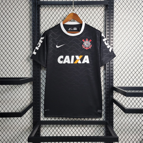 Retro Shirt 2012 Corinthians Away Black Vintage Soccer Jersey