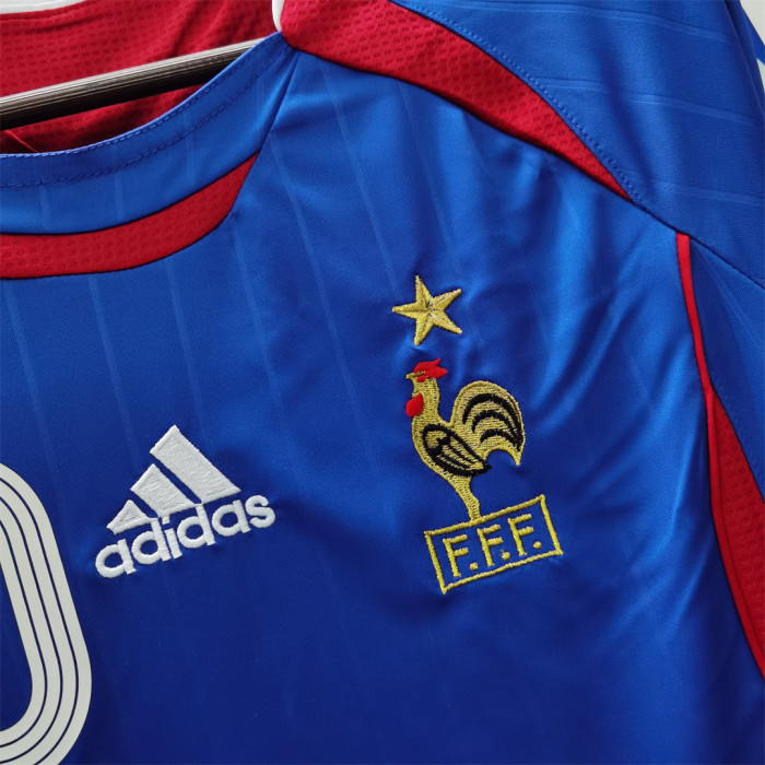 with 2006 World Cup Patch Retro Jersey 2006 France Home Soccer Jersey Vintage Football Shirt