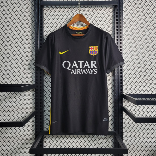 Retro Jersey 2013-2014 Barcelona Third Away Black Soccer Jersey