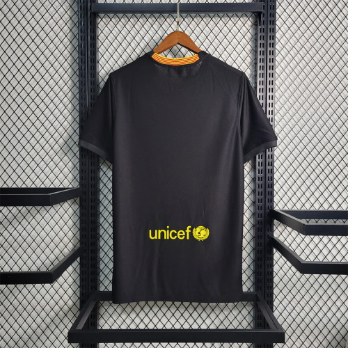 with UCL Patch Retro Jersey 2013-2014 Barcelona Third Away Black Soccer Jersey