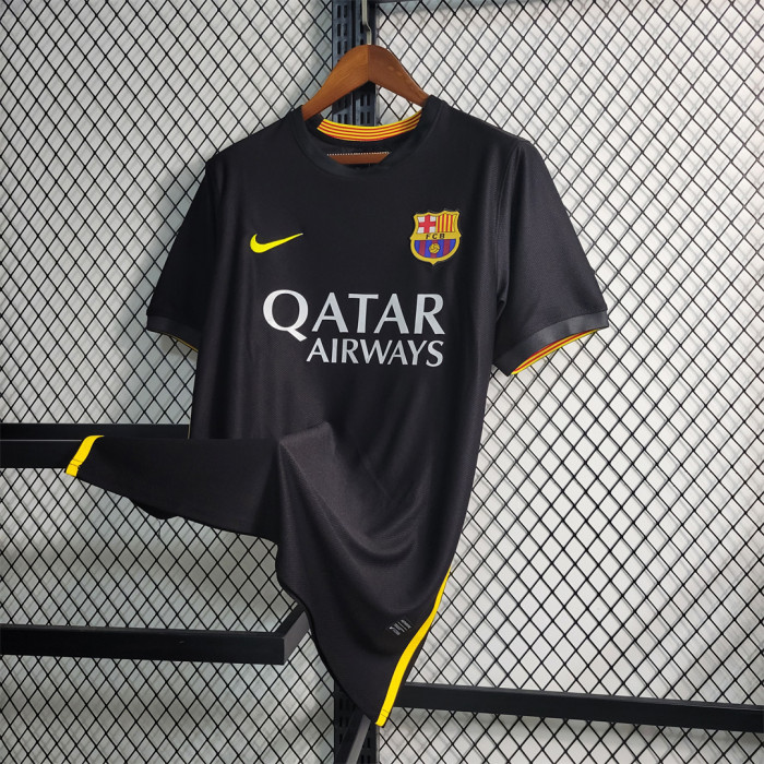 Retro Jersey 2013-2014 Barcelona Third Away Black Soccer Jersey