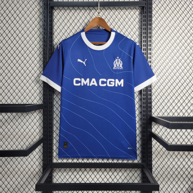 Fan Version 2023-2024 Olympique de Marseille Away Blue Soccer Jersey