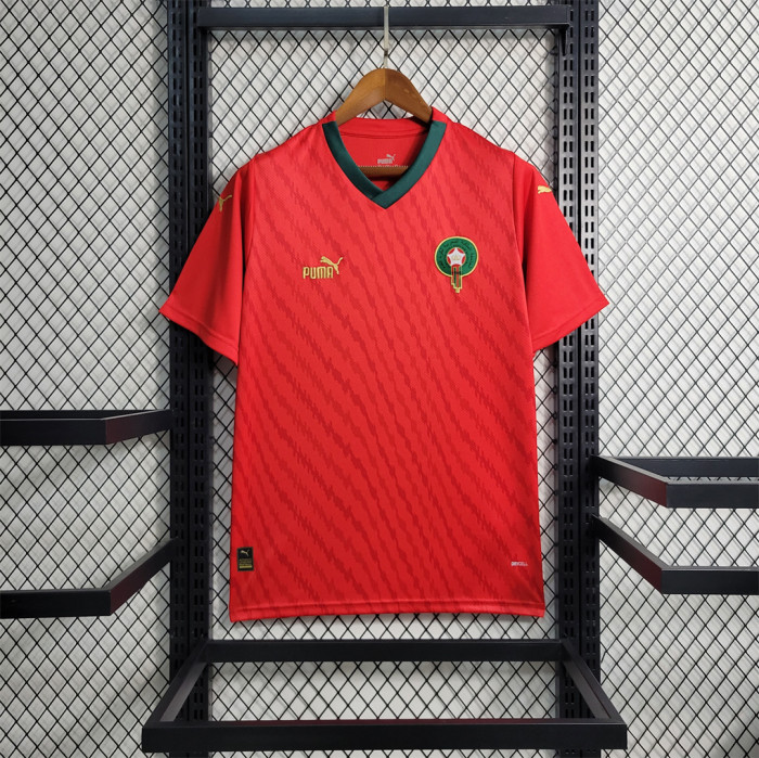 Fans Version 2023 Morocco Red Soccer Jersey Football Shirt