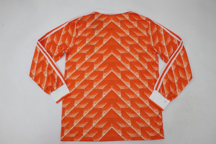 Long Sleeve Retro Jersey 1988 Netherlands Home Vintage Soccer Jersey Holland Football Shirt