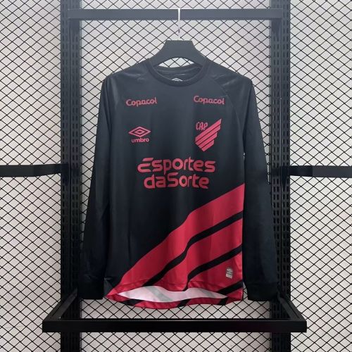Long Sleeve Fans Version 2023-2024 Paranaense Black Soccer Jersey