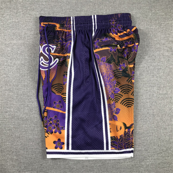 with Pocket Los Angeles Lakers NBA Shorts Rabbit Edition Basketball Shorts
