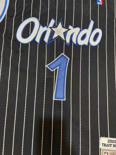 Mitchell&ness 2003-04 Orlando Magic Black Basketball Shirt McGRADY 1 Classic NBA Jersey