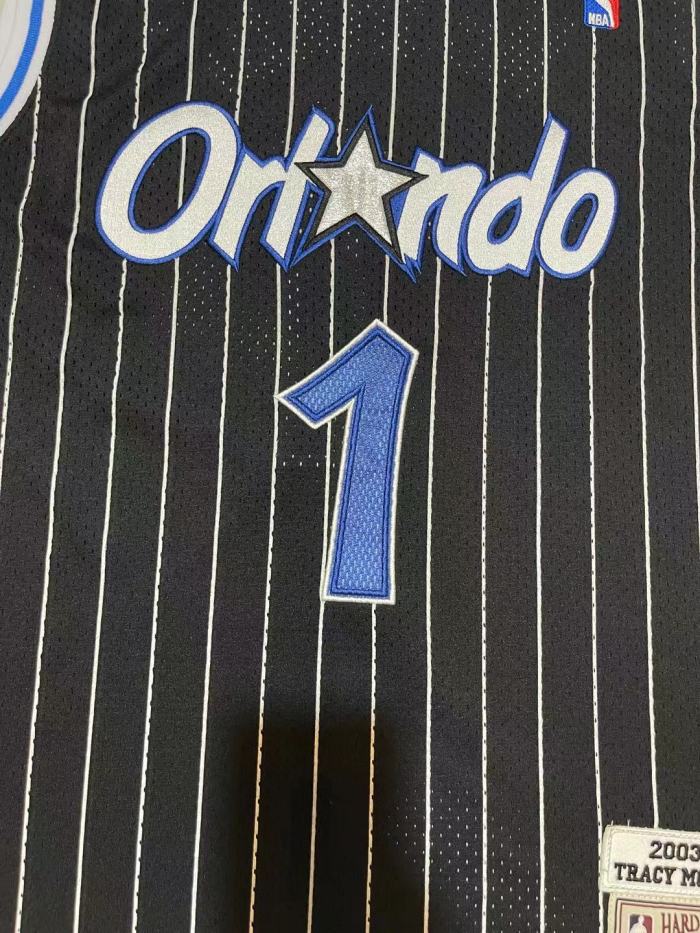 Mitchell&ness 2003-04 Orlando Magic Black Basketball Shirt McGRADY 1 Classic NBA Jersey