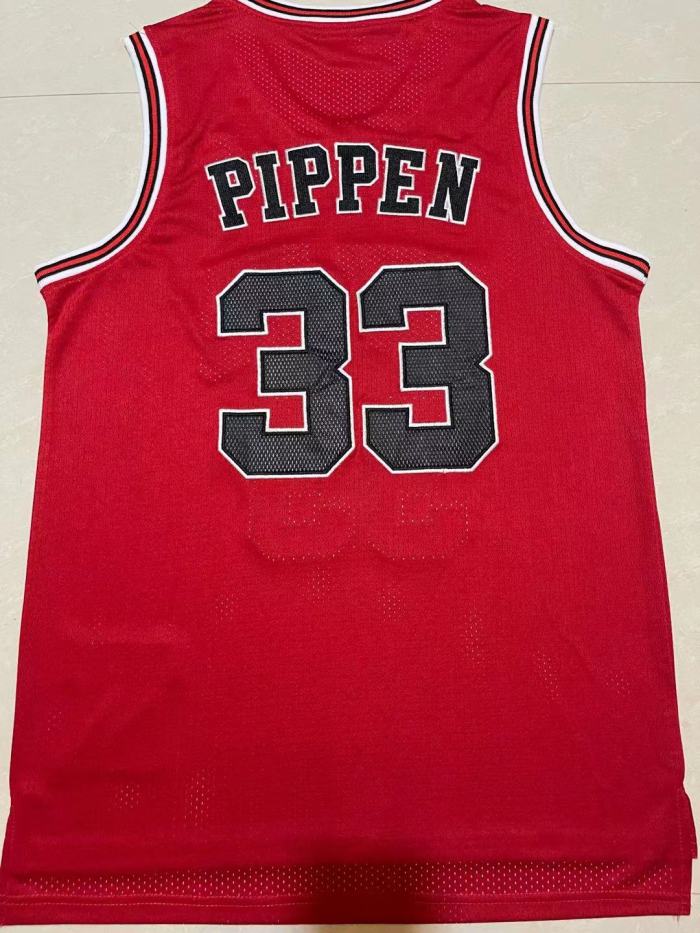 Mitchell&ness 1997-98 Chicago Bulls Red Basketball Shirt 33 PIPPEN Classic NBA Jersey