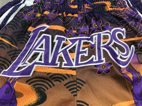 with Pocket Los Angeles Lakers NBA Shorts Rabbit Edition Basketball Shorts