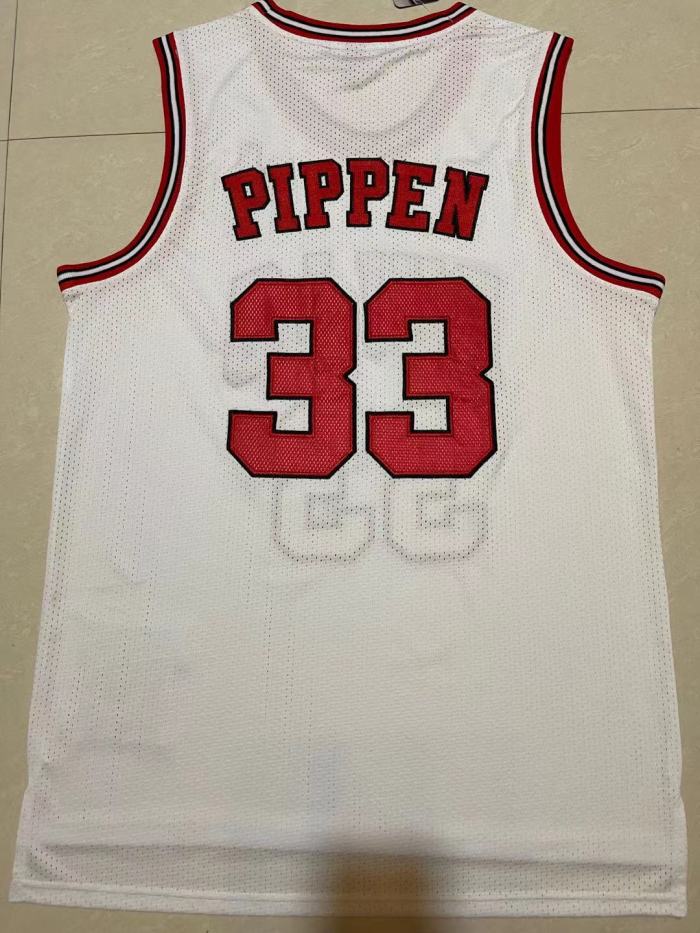 Mitchell&ness 1997-98 Chicago Bulls White Basketball Shirt 33 PIPPEN Classic NBA Jersey