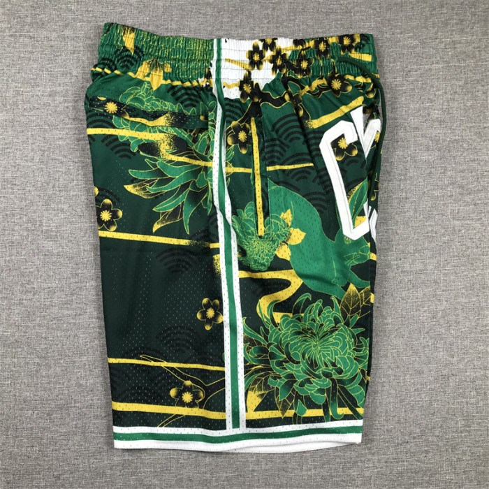 with Pocket Boston Celtics NBA Shorts Rabbit Edition Basketball Shorts