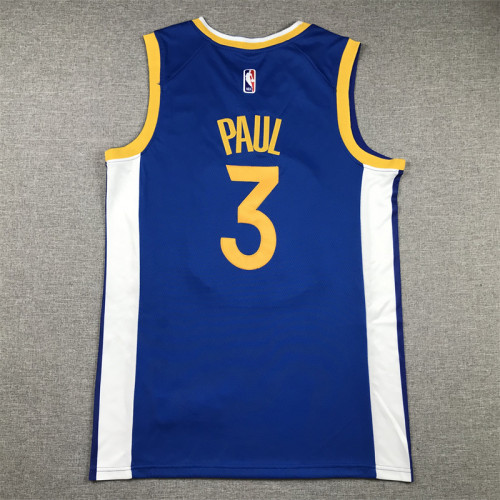 Golden State Warriors 3 Paul Blue Basketball Shirt NBA Jersey