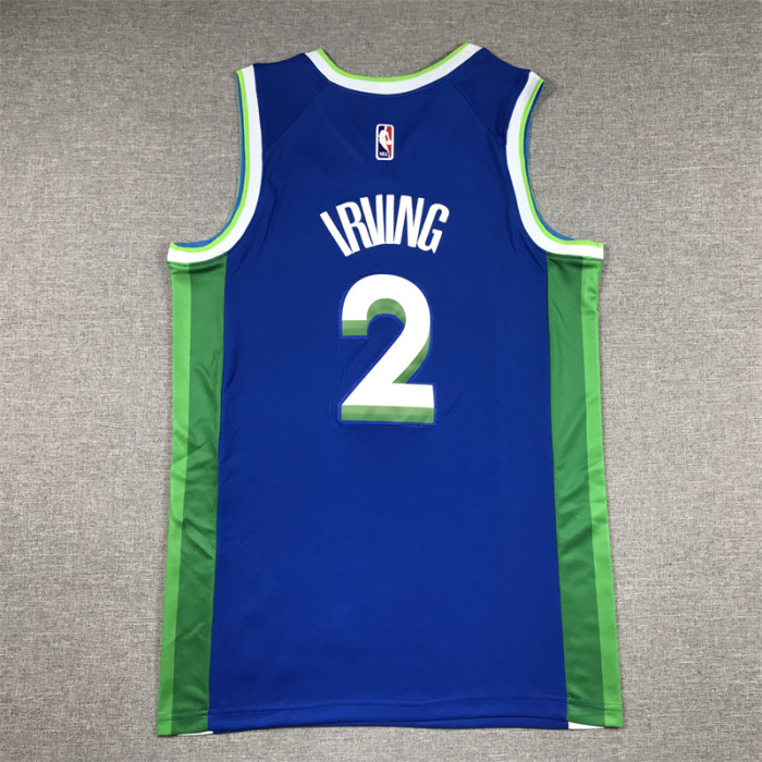 2023 City Edition Dallas Mavericks 2 IRVING Blue NBA Jersey Basketball Shirt