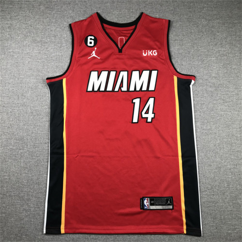 Miami Heat 14 HERRO Red NBA Jersey Basketball Shirt
