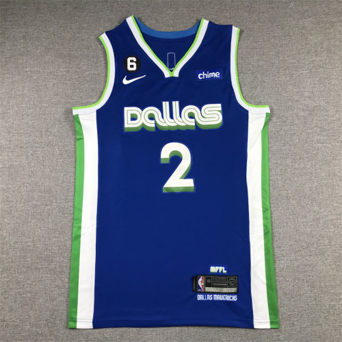 2023 City Edition Dallas Mavericks 2 IRVING Blue NBA Jersey Basketball Shirt