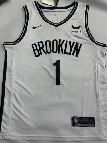Brooklyn Nets 1 BRIDGES White NBA Shirt Basketball Jersey