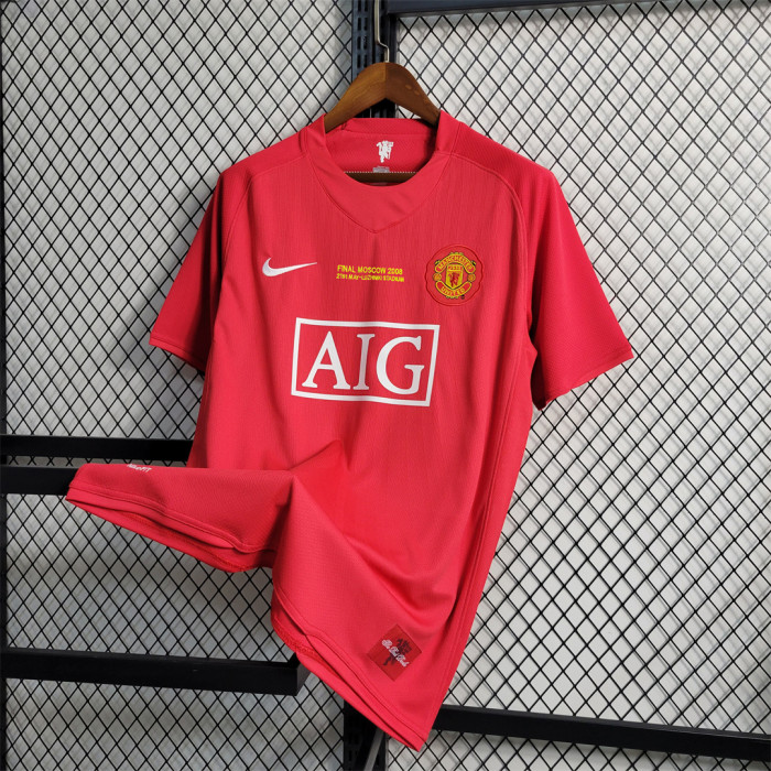 with Front Lettering Retro Jersey 2007-2008 Manchester United ROONEY 10 Home Soccer Jersey