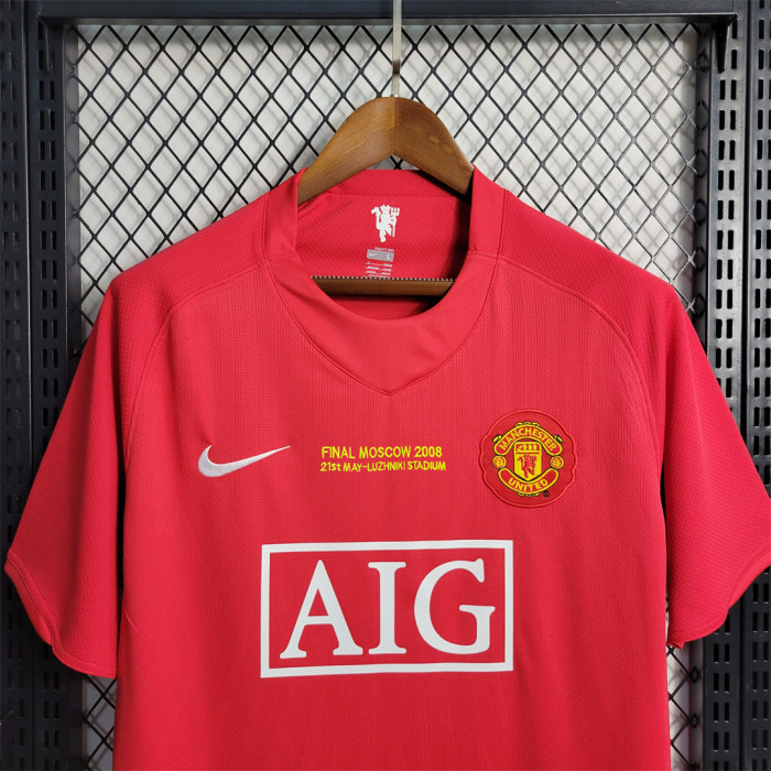 with Front Lettering Retro Jersey 2007-2008 Manchester United ROONEY 10 Home Soccer Jersey