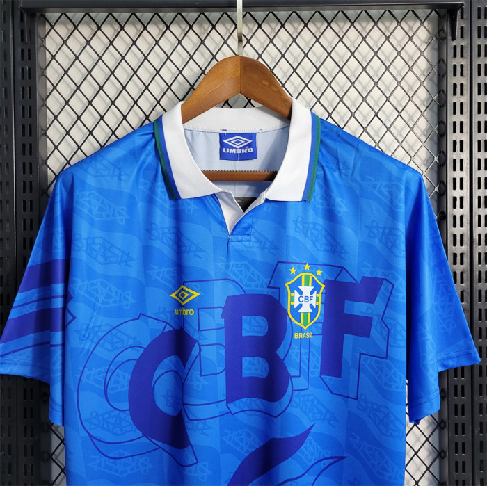 Retro Jersey 1992 Brazil Away Soccer Jersey Vintage Camisetas de Futbol