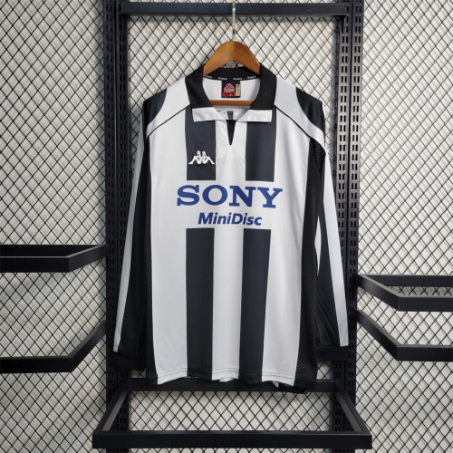 Long Sleeve Retro Jersey 1997-1998 Juventus Home Soccer Jersey Vintage Maillot de Foot