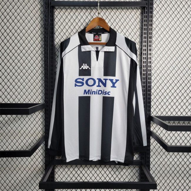 Long Sleeve Retro Jersey 1997-1998 Juventus Home Soccer Jersey Vintage Maillot de Foot