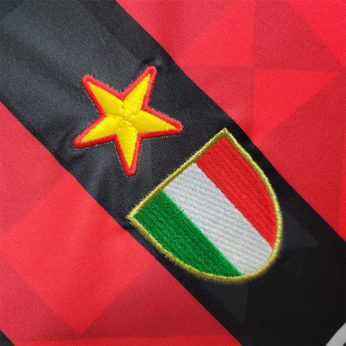 Retro Jersey 1993-1994 AC Milan Home Soccer Jersey Vintage Maillot de Foot