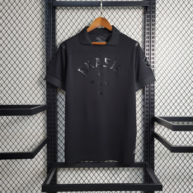Retro Jersey 2013-2014 Brazil Black Soccer Jersey Vintage Camisetas de Futbol