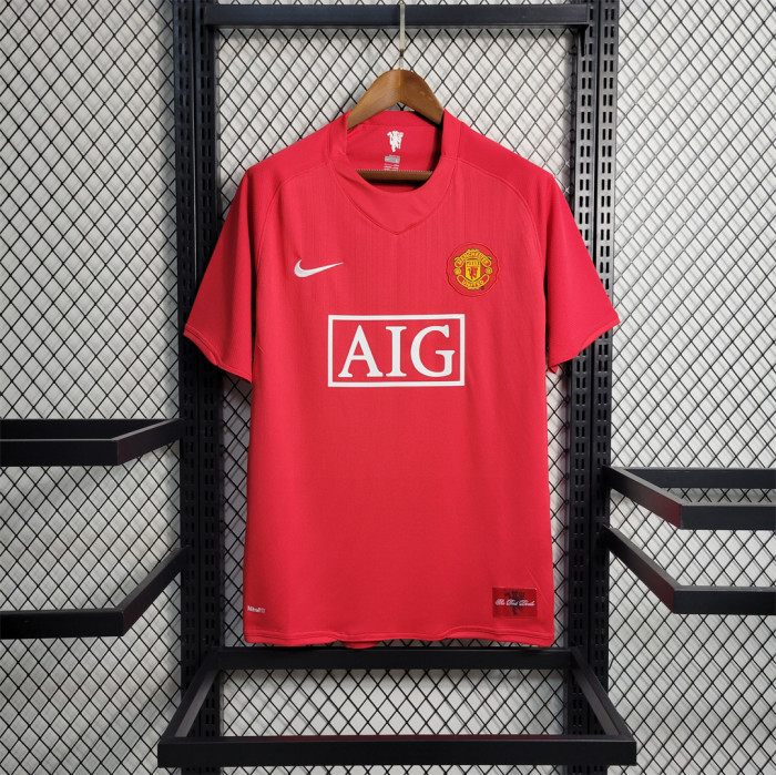 Retro Jersey 2007-2008 Manchester United RONALDO 7 Home Soccer Jersey