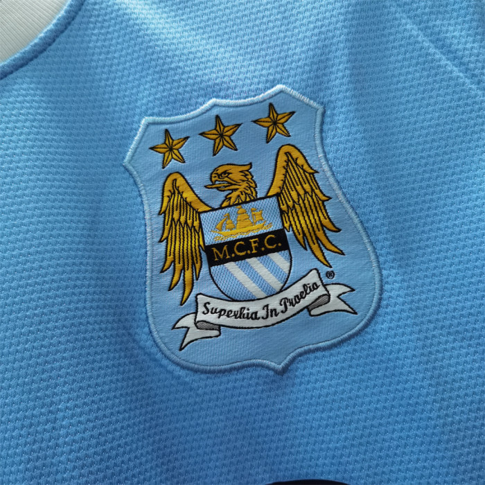 Retro Man City Shirt 2013-2014 Manchester City Home Vintage Soccer Jersey