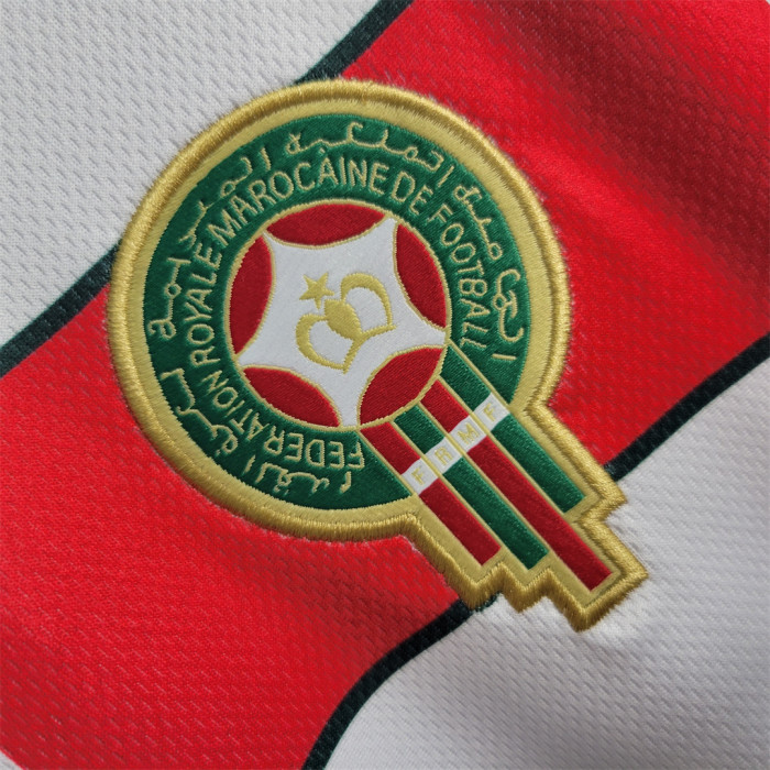 Retro Jersey 1998 Morocco Away White Soccer Jersey Vintage Football Shirt