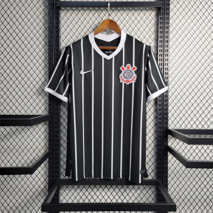 Retro Camisetas de Futbol 2021-2022 Corinthians Away Black Soccer Jersey Vintage Football Shirt