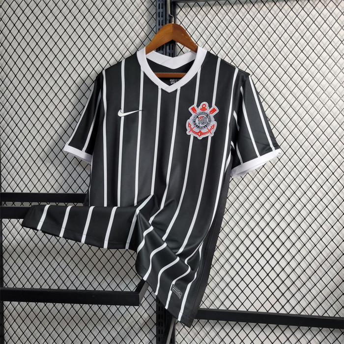 Retro Camisetas de Futbol 2021-2022 Corinthians Away Black Soccer Jersey Vintage Football Shirt