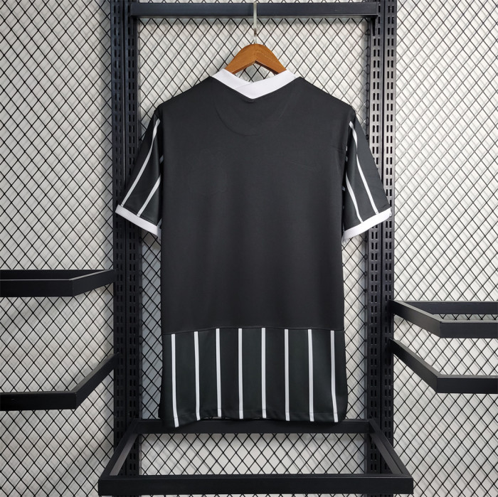 Retro Camisetas de Futbol 2021-2022 Corinthians Away Black Soccer Jersey Vintage Football Shirt