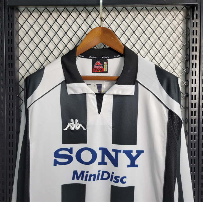 Long Sleeve Retro Jersey 1997-1998 Juventus Home Soccer Jersey Vintage Maillot de Foot