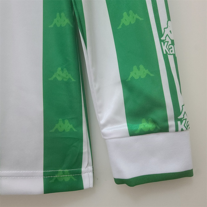 Long Sleeve Retro Jersey 1995-1997 Real Betis Home Soccer Jersey Vintage Camisetas de Futbol