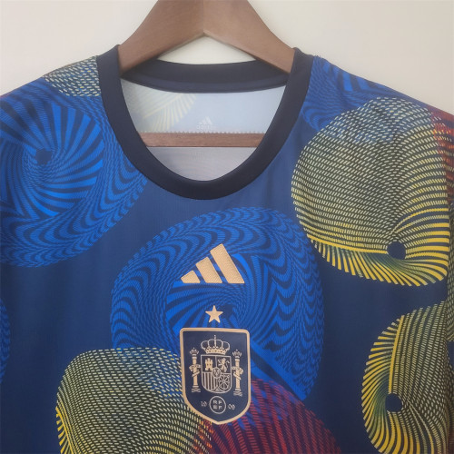 Fan Version 2022 Spain Colorful Soccer Prematch Jersey