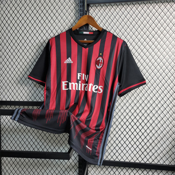 Retro AC Maillot 2016-2017 AC Milan Home Soccer Jersey Vintage Football Shirt