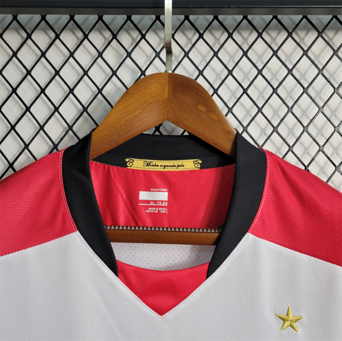 with Sponor Logo+Sleeve Patch Retro Shirt 2008 Flamengo Away White Vintage Soccer Jersey