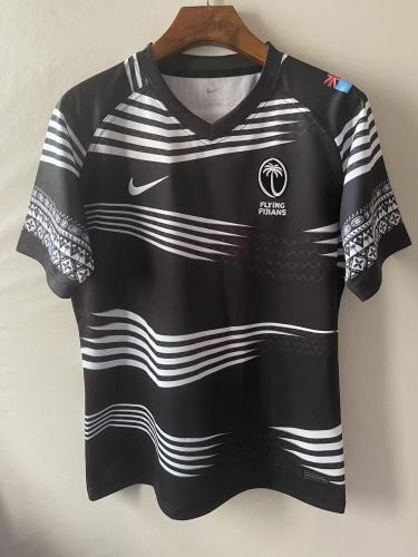 2021-2022 Fiji Sevens Series Away Black Rugby Jersey