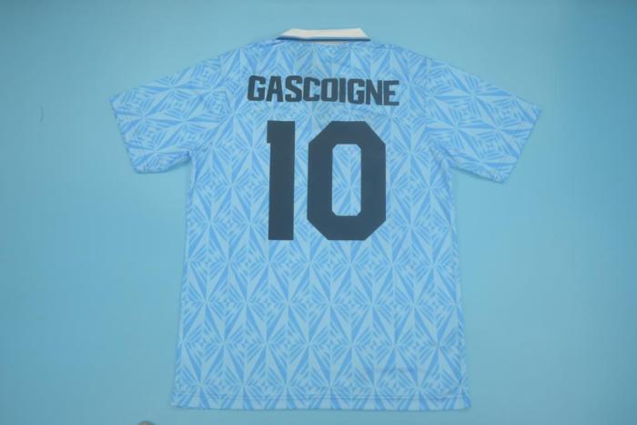 Retro Jersey 1991-1992 Lazio GASCOIGNE 10 Home Soccer Jersey Vintage Football Shirt