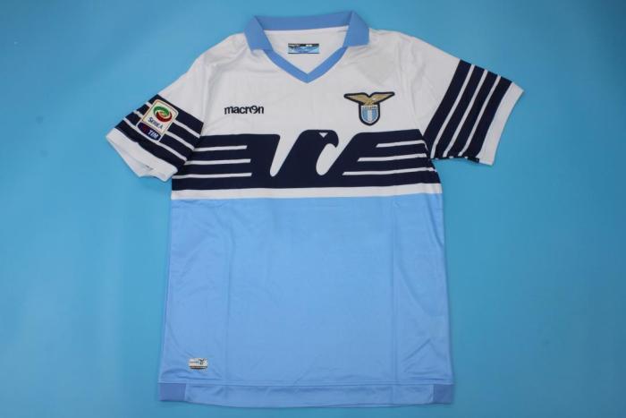 with Serie A Patch Retro Jersey 2015-2016 Lazio Home Soccer Jersey Vintage Football Shirt