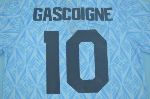 Retro Jersey 1991-1992 Lazio GASCOIGNE 10 Home Soccer Jersey Vintage Football Shirt