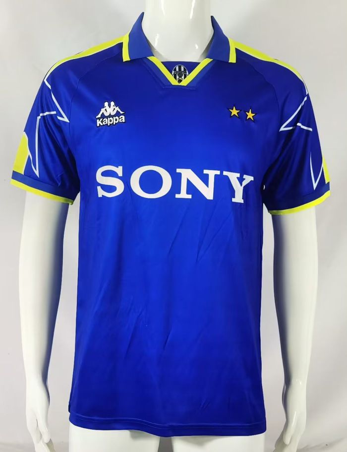 Retro Jersey 1996-1997 Juventus Away Blue Soccer Jersey Vintage Maillot de Foot