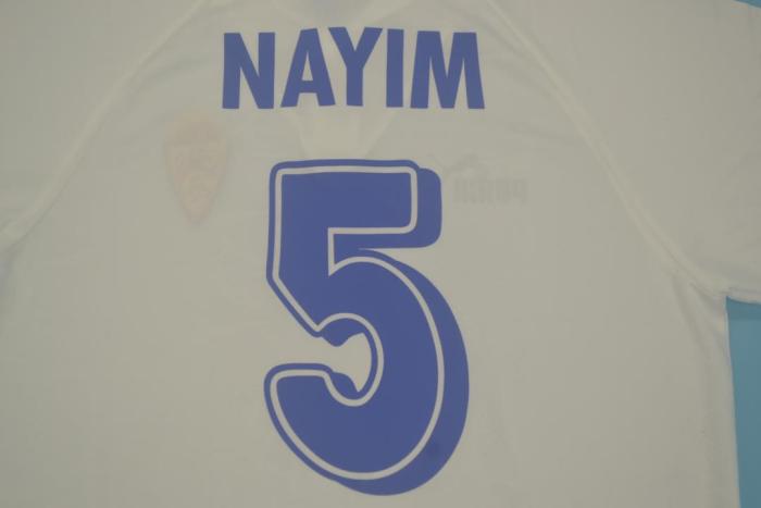 Retro Jersey 1995 Real Zaragoza NAYIM 5 Home Soccer Jersey Vintage Camisetas de Futbol