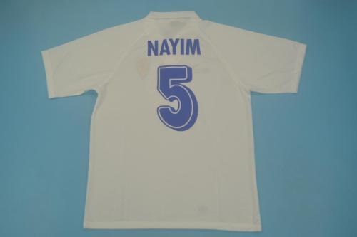 Retro Jersey 1995 Real Zaragoza NAYIM 5 Home Soccer Jersey Vintage Camisetas de Futbol